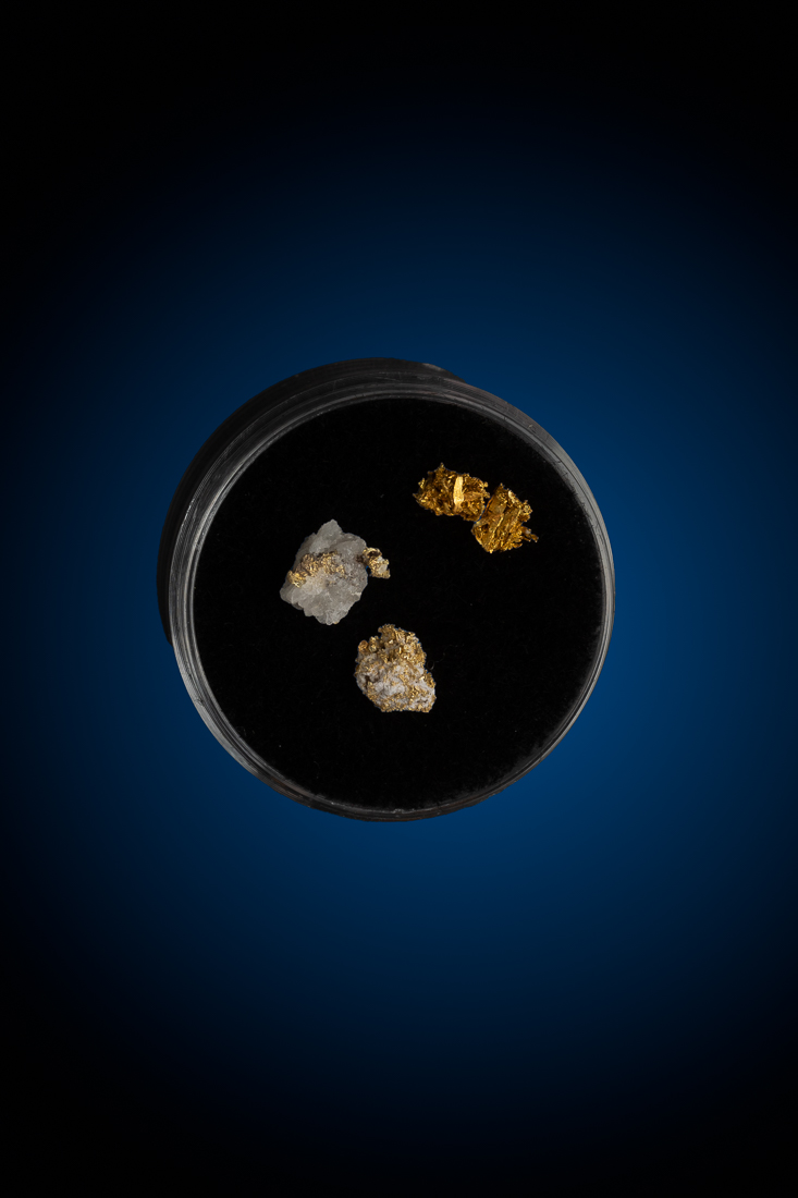 (image for) Three Gold Specimens from Winnemucca, Nevada - 0.43 grams